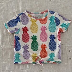 Boden Multicolor Pineapple Print Kids Tee